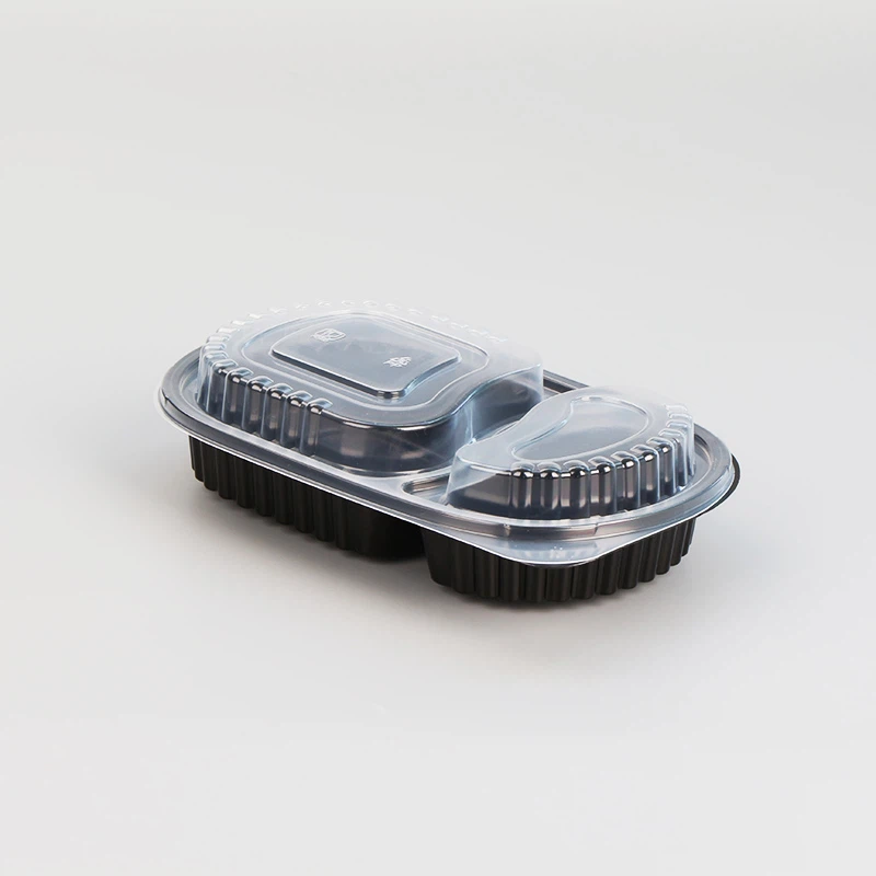 Leak-Proof Oval Food Container With Compartments