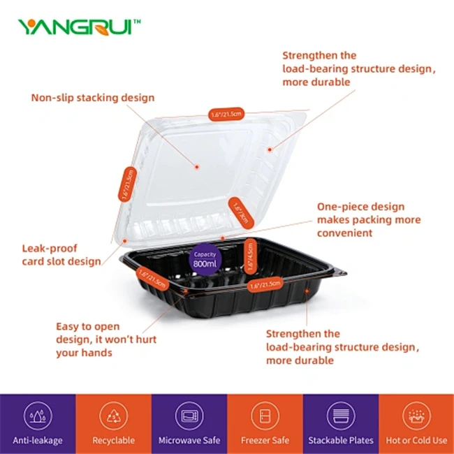 What Are The Advantages Of PET Plastic Hinged Lid Containers?